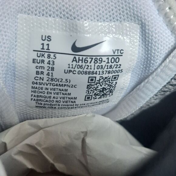 Nike Air Max 270 Running Shoes Women's Sz 11 White Black AH6789-100 (VGC) - Picture 8 of 8